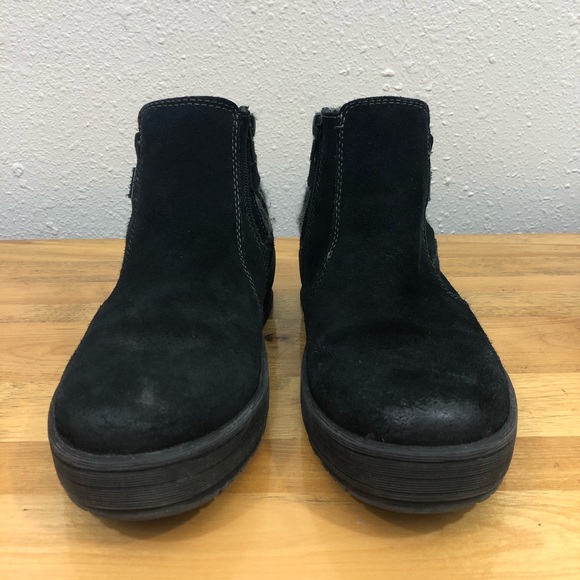 Earth Origins Black Suede Leather Ankle Boot Size 10 - Picture 4 of 16